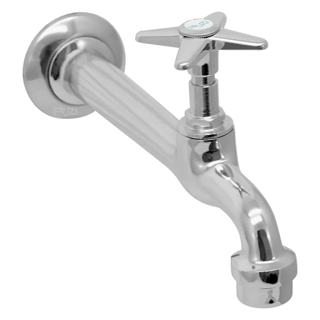 1158-0 Torneira Cozinha Parede Bica Reta 18 cm Metal C23 MVS