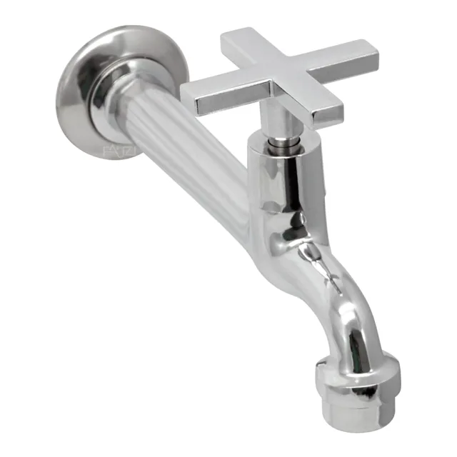 1158-36 Torneira Cozinha Parede Bica Reta 18 cm Metal C34