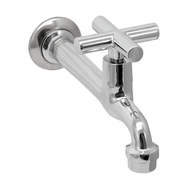 1158-38 Torneira Cozinha Parede Bica Reta 18 cm Metal C39
