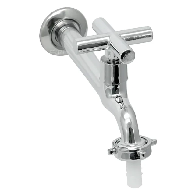 1158-39 Torneira Cozinha Parede Bica Reta 18 cm Metal C39