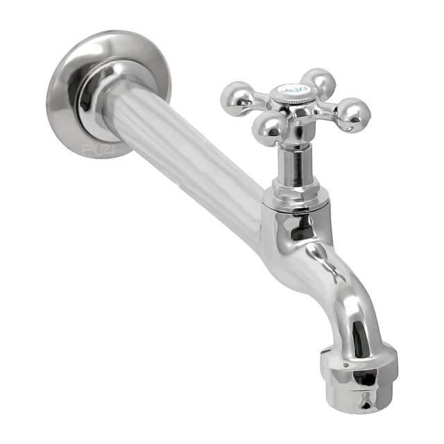1159-1 Torneira Cozinha Parede Bica Reta 22 cm Metal C38 MVS