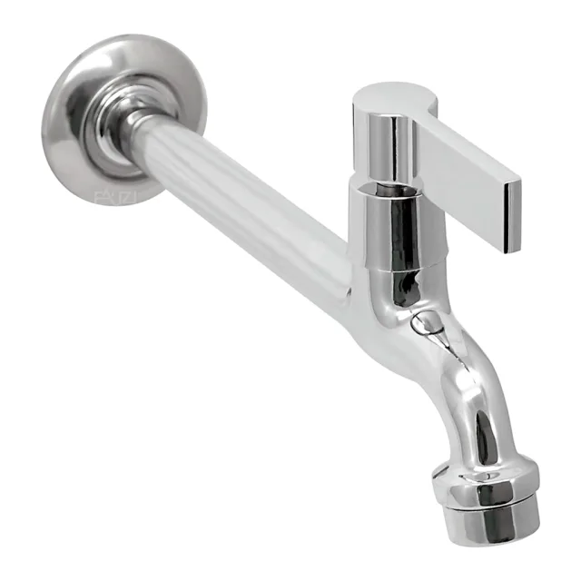 1159-11 Torneira Cozinha Parede Bica Reta 22 cm Metal C70