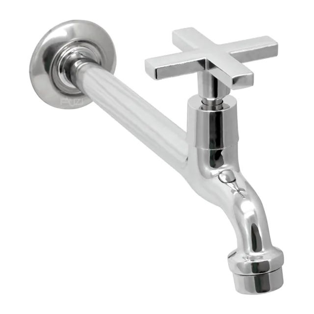 1159-19 Torneira Cozinha Parede Bica Reta 22 cm Metal C34