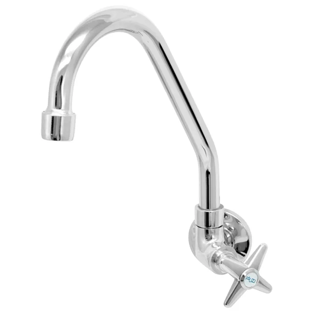 1168-0 Torneira Cozinha Parede Bica Metal C23 MVS