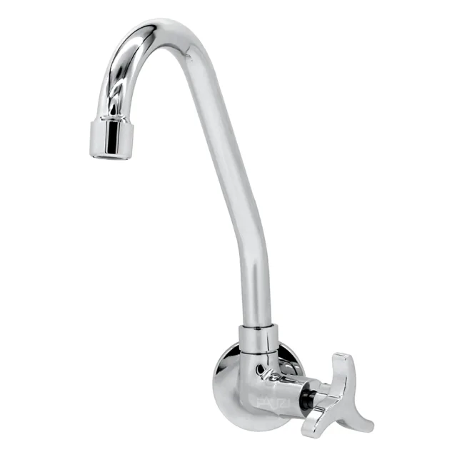 1168-10 Torneira Cozinha Parede Bica Metal C55