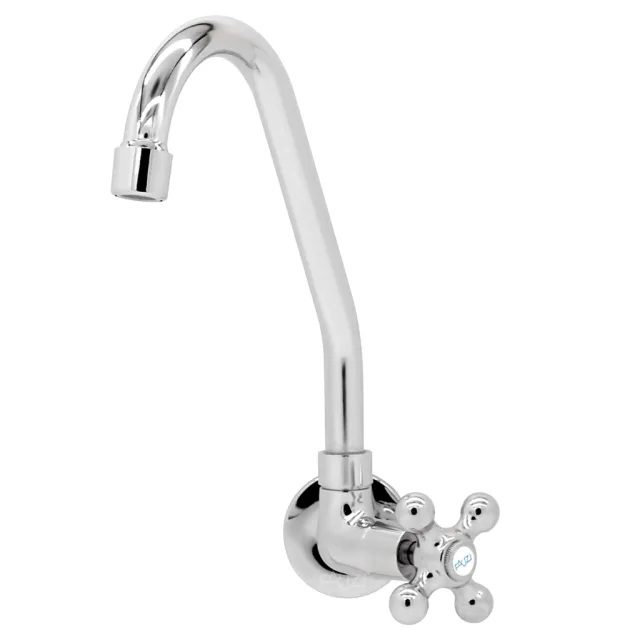 1168-13 Torneira Cozinha Parede Bica Metal C35