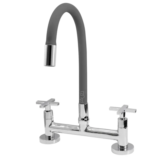 1257.C34.GRY Misturador Cozinha Mesa Bica Cinza