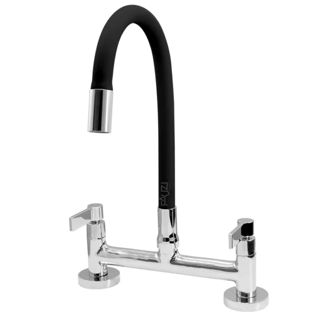 1257.C70.BLK Misturador Cozinha Mesa Bica Preta