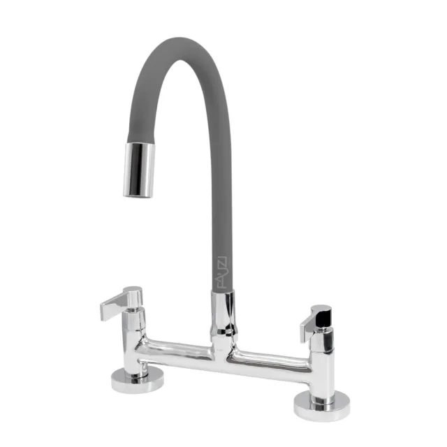 1257.C70.GRY Misturador Cozinha Mesa Bica Cinza
