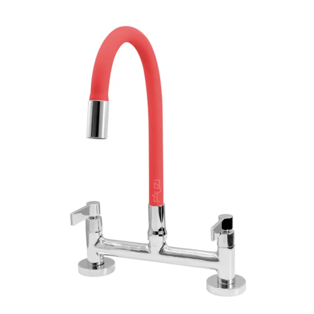 1257.C70.RED Misturador Cozinha Mesa Bica Vermelha