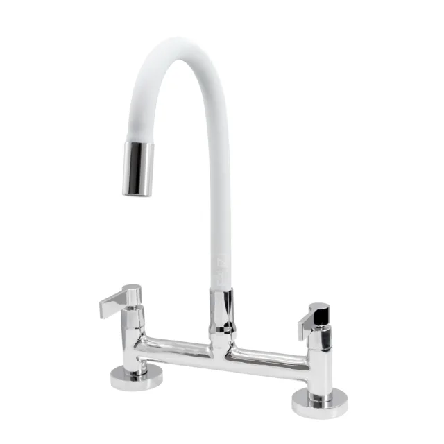 1257.C70.WHT Misturador Cozinha Mesa Bica Branca