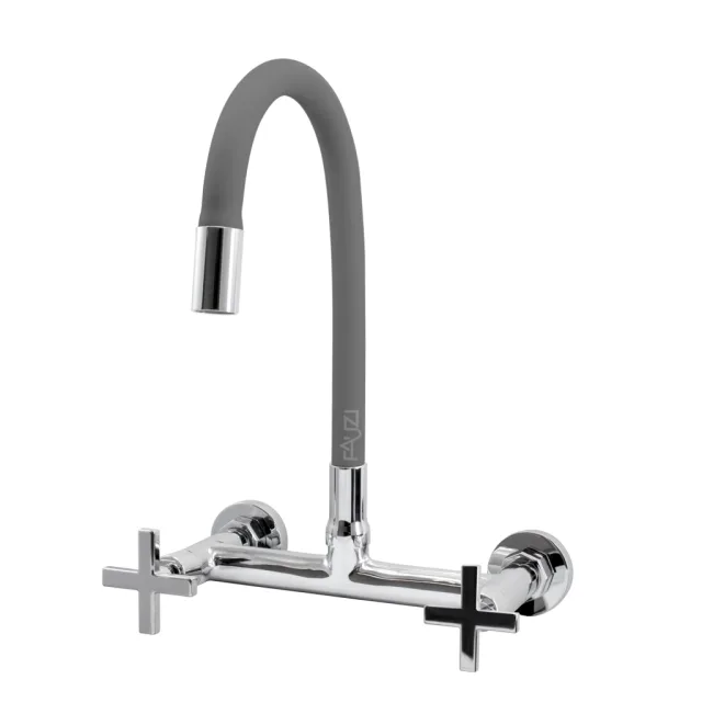 1259.C34.GRY Misturador Parede Bica Móvel Cinza