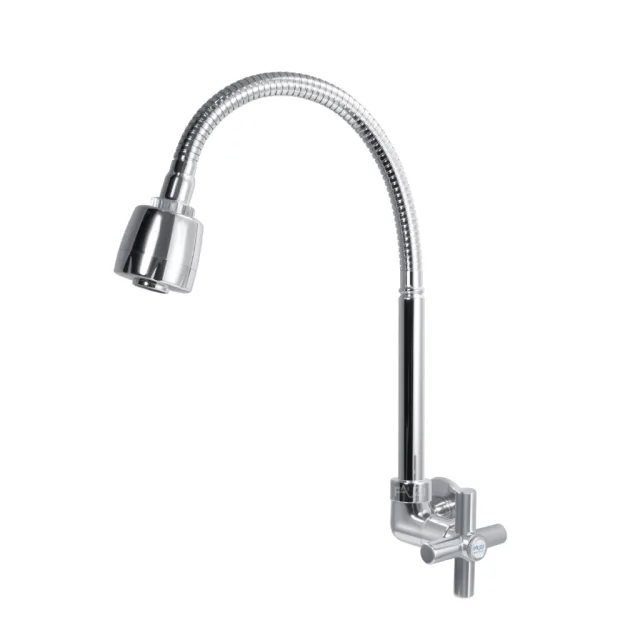 3268.C37P Torneira Cozinha Parede Gourmet Jato Duplo Volante de ABS