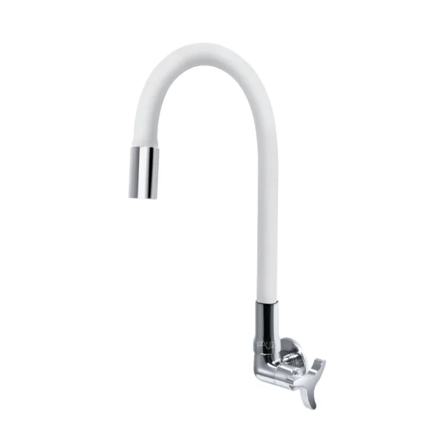 4168.C55.WHT Torneira Cozinha Parede Gourmet Branca