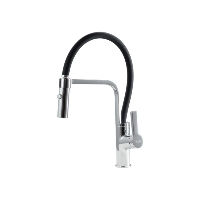 MC3.20 Monocomando Cozinha Bica Preta Flexível